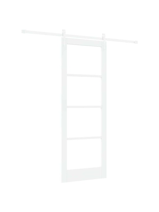 Slīdošas durvis manuāls balts 78 x 211 cm koks un metāls