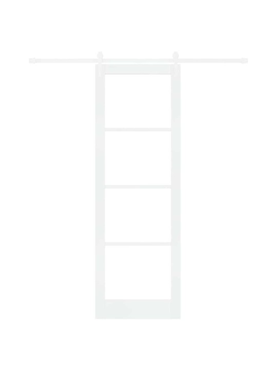 Slīdošas durvis manuāls balts 78 x 232 cm koks un metāls