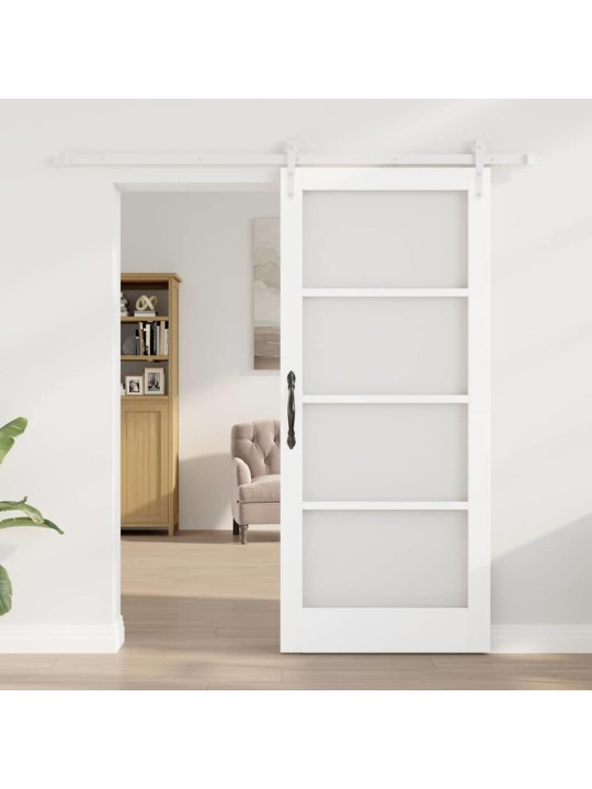 Slīdošas durvis manuāls balts 86 x 198.5 cm koks un metāls