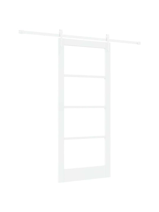Slīdošas durvis manuāls balts 86 x 198.5 cm koks un metāls