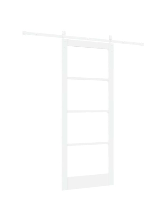 Slīdošas durvis manuāls balts 86 x 211 cm koks un metāls