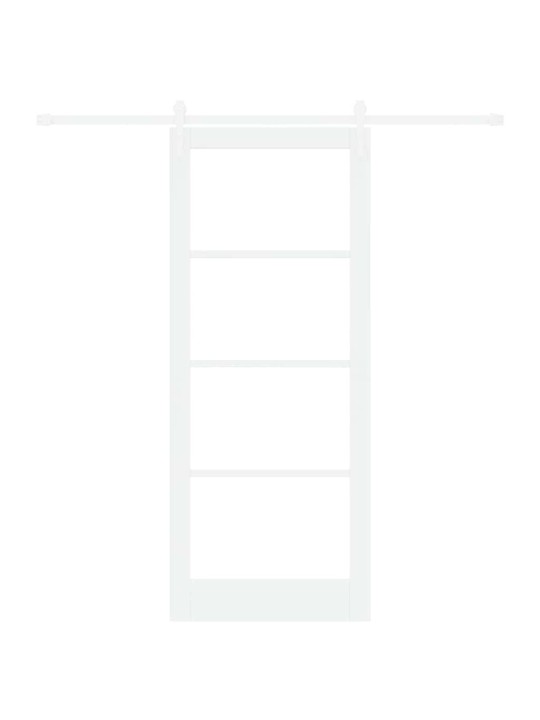 Slīdošas durvis manuāls balts 86 x 211 cm koks un metāls