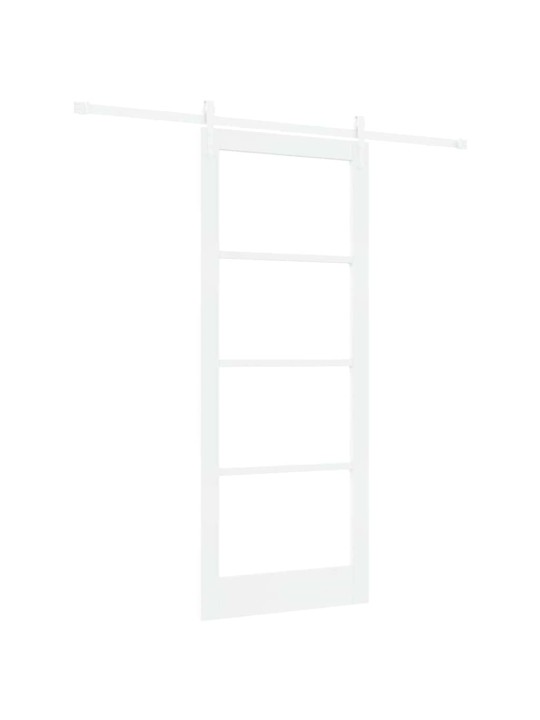 Slīdošas durvis manuāls balts 86 x 211 cm koks un metāls