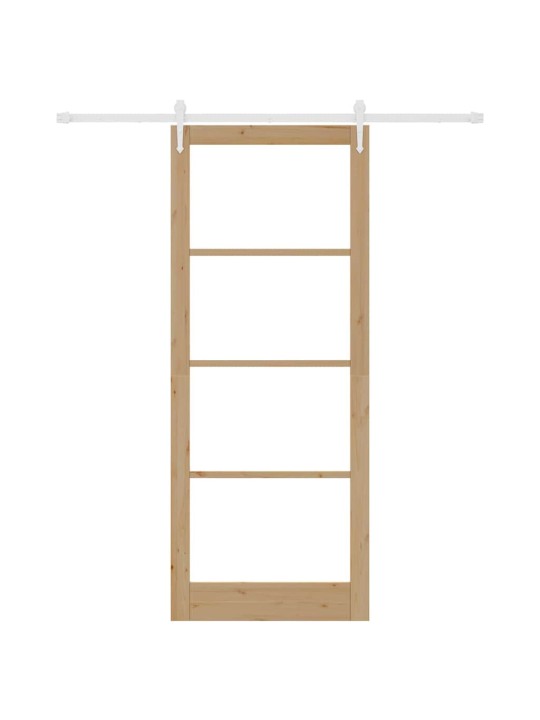 Slīdošas durvis manuāls brūna 93 x 232 cm koks un metāls