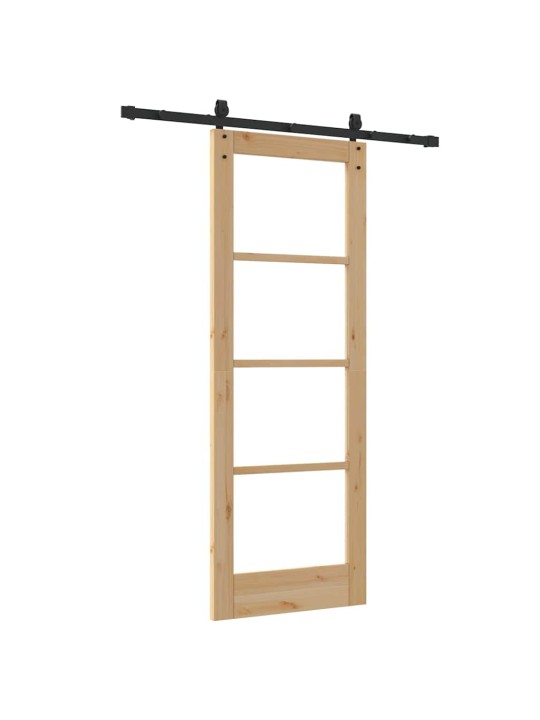 Bīdāmās durvis manuāls brūna 73.5 x 198.5 cm koks un metāls