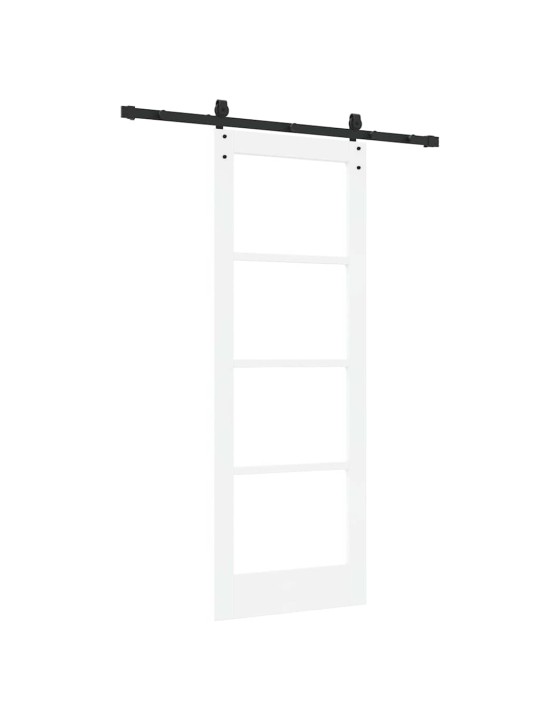 Bīdāmās durvis manuāls balts 73.5 x 198.5 cm koks un metāls