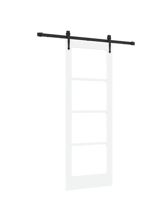 Bīdāmās durvis manuāls balts 73.5 x 198.5 cm koks un metāls