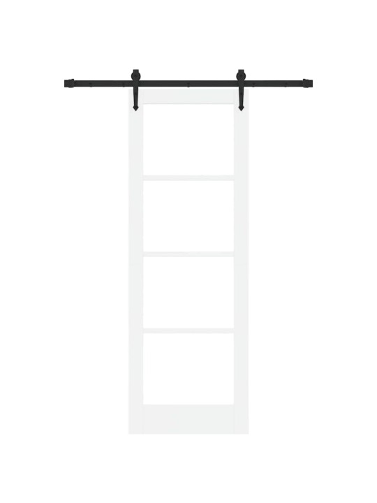 Bīdāmās durvis manuāls balts 73.5 x 211 cm koks un metāls