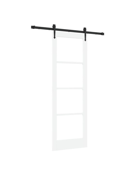 Bīdāmās durvis manuāls balts 73.5 x 211 cm koks un metāls