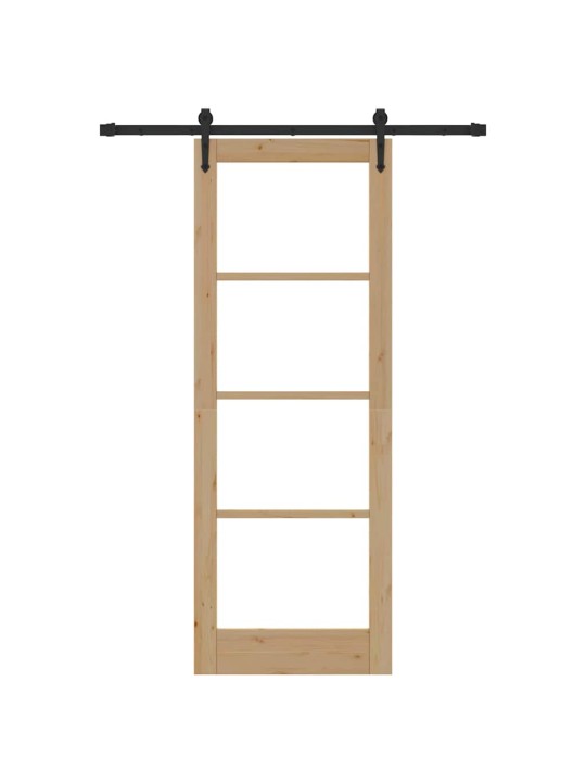 Bīdāmās durvis manuāls brūna 78 x 211 cm koks un metāls