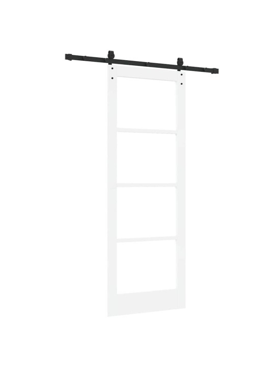 Bīdāmās durvis manuāls balts 78 x 211 cm koks un metāls