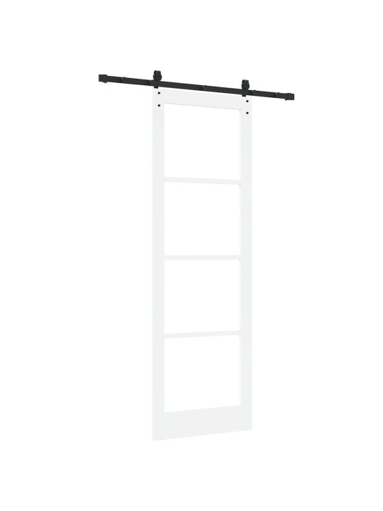 Bīdāmās durvis manuāls balts 78 x 232 cm koks un metāls