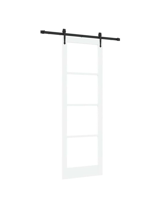 Bīdāmās durvis manuāls balts 78 x 232 cm koks un metāls