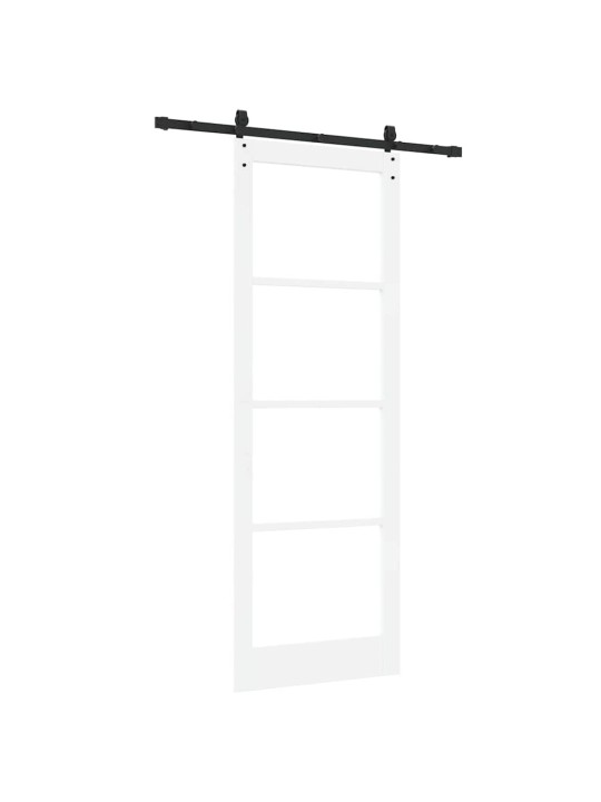 Bīdāmās durvis manuāls balts 83 x 232 cm koks un metāls