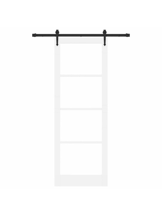 Bīdāmās durvis manuāls balts 83 x 232 cm koks un metāls