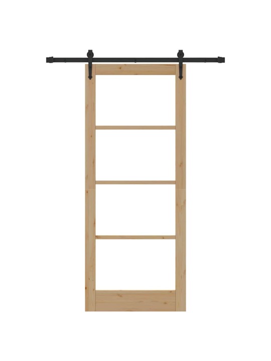Bīdāmās durvis manuāls brūna 86 x 211 cm koks un metāls