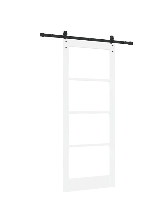Bīdāmās durvis manuāls balts 86 x 211 cm koks un metāls