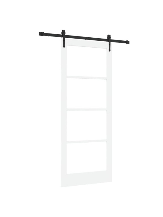 Bīdāmās durvis manuāls balts 86 x 211 cm koks un metāls