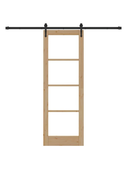 Bīdāmās durvis manuāls brūna 73.5 x 211 cm koks un metāls