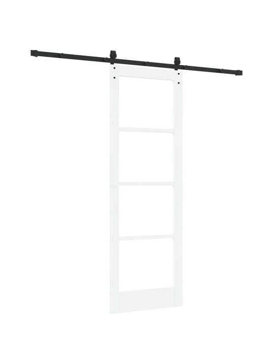 Bīdāmās durvis manuāls balts 73.5 x 211 cm koks un metāls