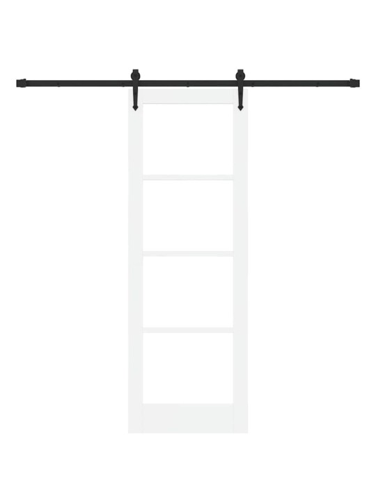 Bīdāmās durvis manuāls balts 73.5 x 211 cm koks un metāls