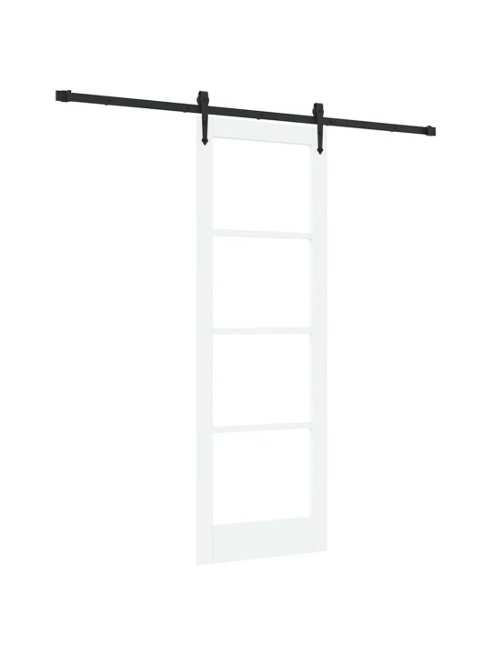 Bīdāmās durvis manuāls balts 73.5 x 211 cm koks un metāls