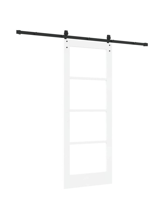 Bīdāmās durvis manuāls balts 78 x 202 cm koks un metāls