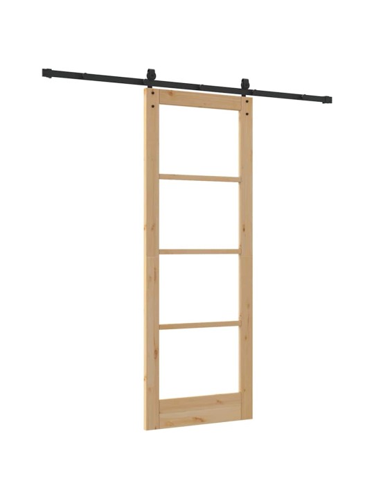 Bīdāmās durvis manuāls brūna 78 x 211 cm koks un metāls