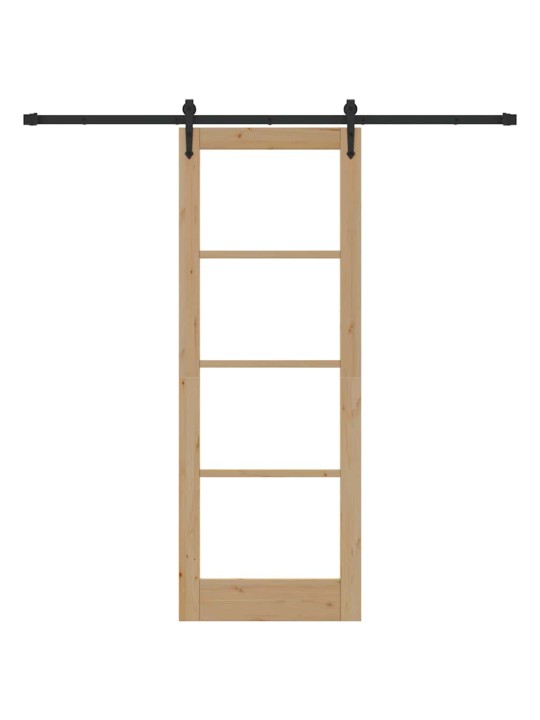 Bīdāmās durvis manuāls brūna 78 x 211 cm koks un metāls