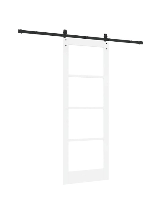 Bīdāmās durvis manuāls balts 78 x 211 cm koks un metāls