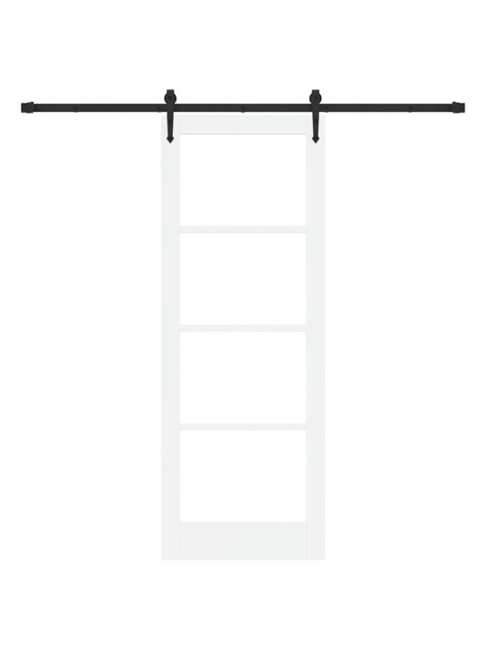 Bīdāmās durvis manuāls balts 78 x 211 cm koks un metāls
