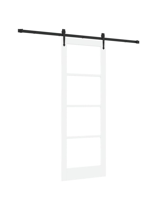 Bīdāmās durvis manuāls balts 78 x 211 cm koks un metāls