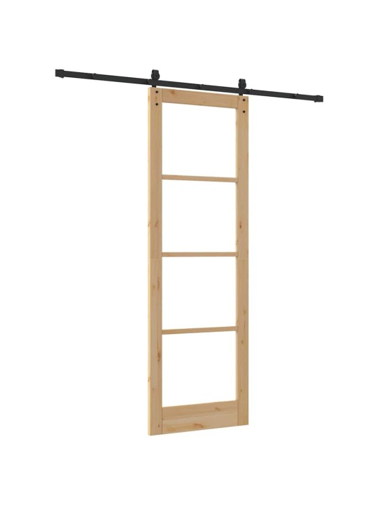 Bīdāmās durvis manuāls brūna 78 x 232 cm koks un metāls
