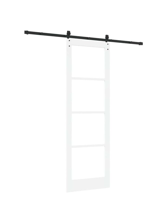 Bīdāmās durvis manuāls balts 78 x 232 cm koks un metāls