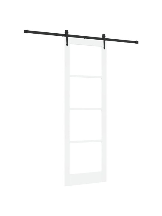 Bīdāmās durvis manuāls balts 78 x 232 cm koks un metāls