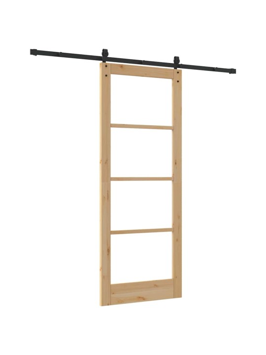 Bīdāmās durvis manuāls brūna 83 x 211 cm koks un metāls