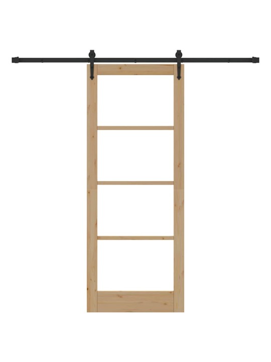 Bīdāmās durvis manuāls brūna 83 x 211 cm koks un metāls
