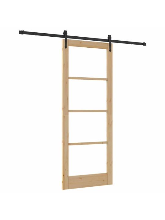 Bīdāmās durvis manuāls brūna 83 x 211 cm koks un metāls