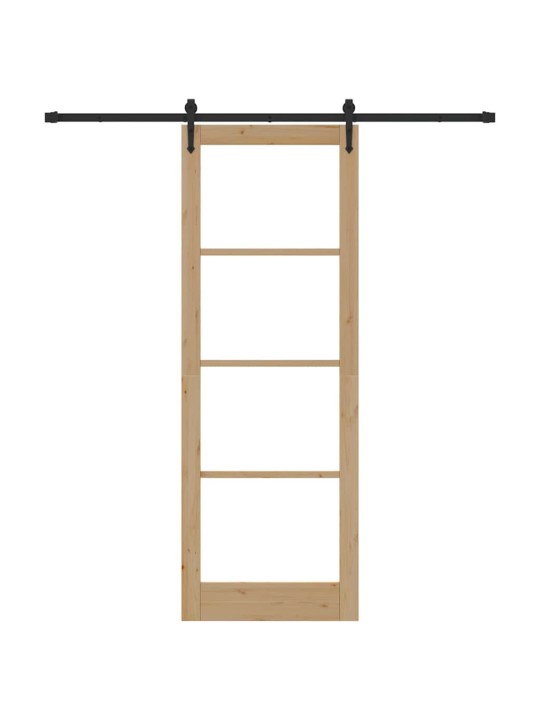 Bīdāmās durvis manuāls brūna 83 x 232 cm koks un metāls