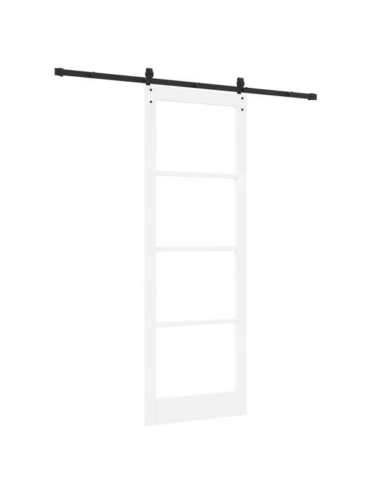 Bīdāmās durvis manuāls balts 83 x 232 cm koks un metāls