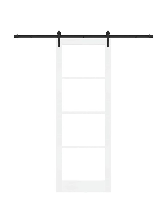 Bīdāmās durvis manuāls balts 83 x 232 cm koks un metāls
