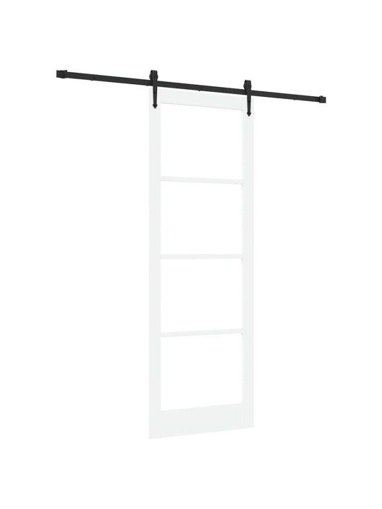 Bīdāmās durvis manuāls balts 83 x 232 cm koks un metāls