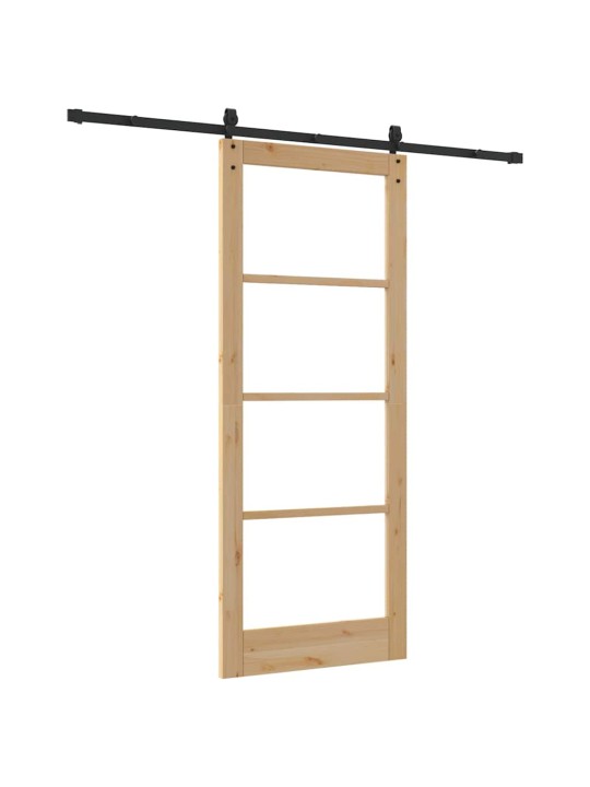 Bīdāmās durvis manuāls brūna 86 x 211 cm koks un metāls