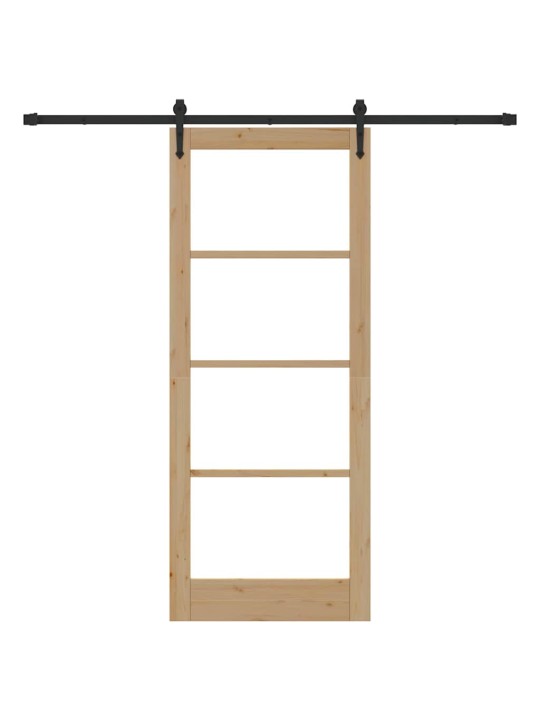 Bīdāmās durvis manuāls brūna 86 x 211 cm koks un metāls