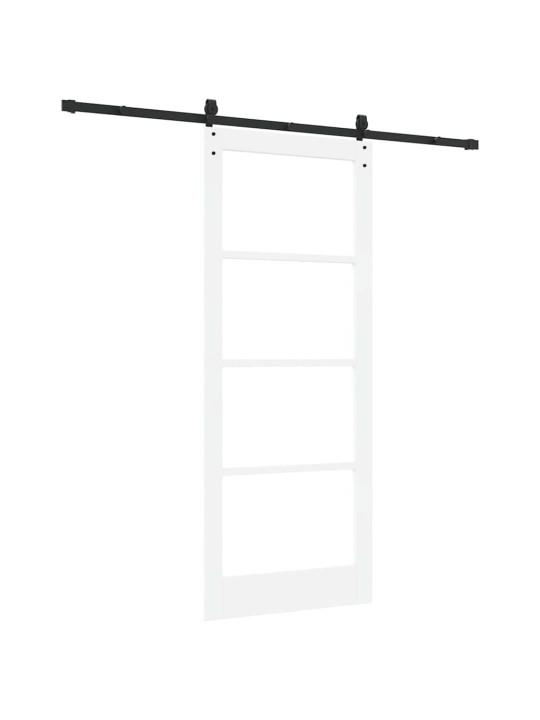 Bīdāmās durvis manuāls balts 86 x 211 cm koks un metāls