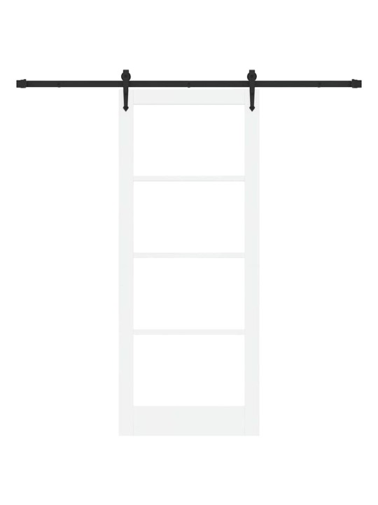 Bīdāmās durvis manuāls balts 86 x 211 cm koks un metāls