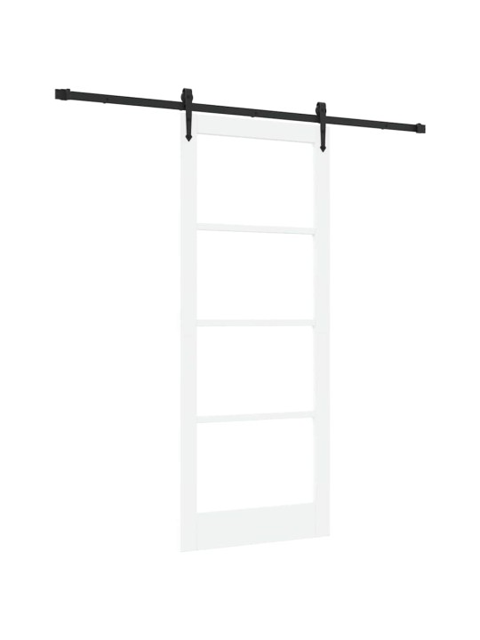 Bīdāmās durvis manuāls balts 86 x 211 cm koks un metāls