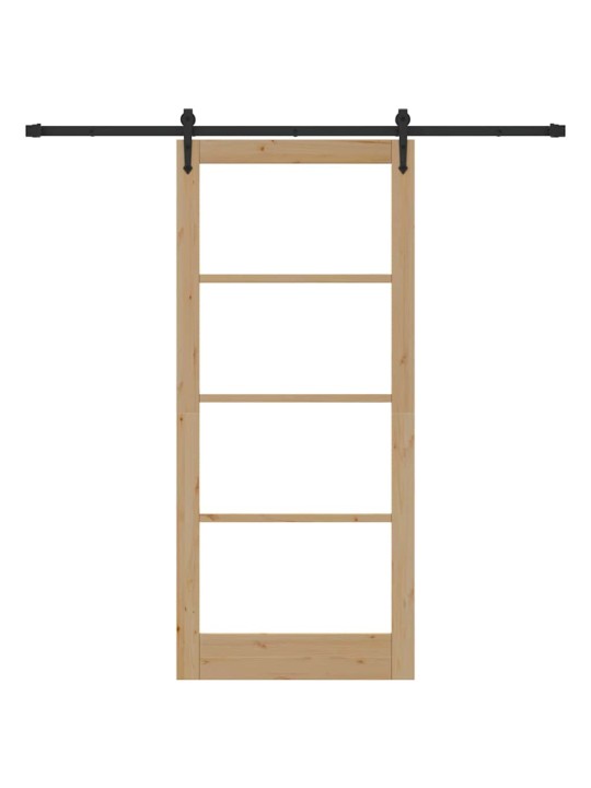 Bīdāmās durvis manuāls brūna 93 x 211 cm koks un metāls
