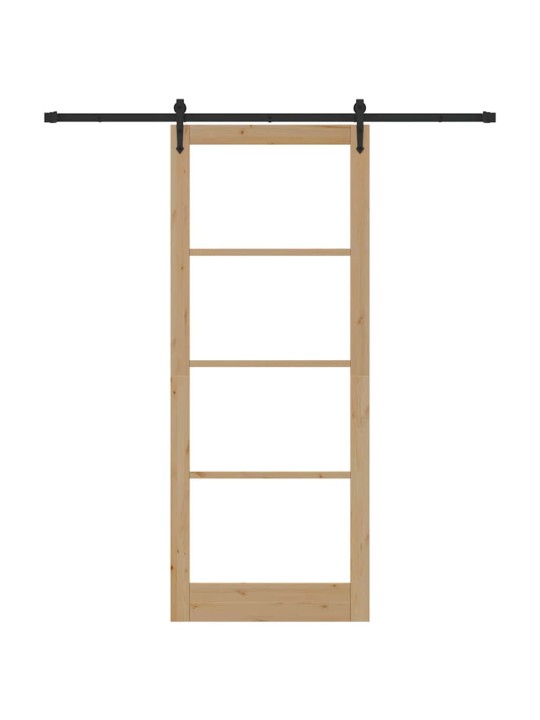 Bīdāmās durvis manuāls brūna 93 x 232 cm koks un metāls