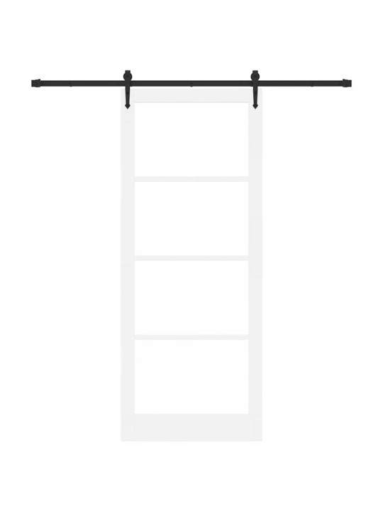 Bīdāmās durvis manuāls balts 93 x 232 cm koks un metāls